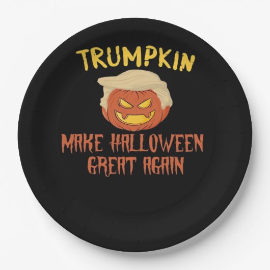 Trumpkin maakt Halloween weer geweldig - grappig k Papieren Bordje (Voorkant)