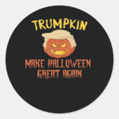 Trumpkin maakt Halloween weer geweldig - grappig k Ronde Sticker (Voorkant)