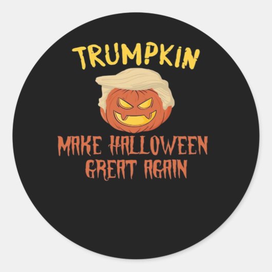 Trumpkin maakt Halloween weer geweldig - grappig k Ronde Sticker (Voorkant)