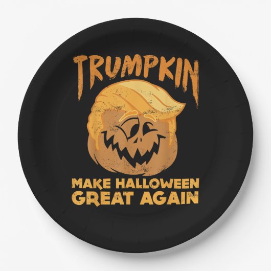 Trumpkin maakt Halloween weer geweldig grappig pol Papieren Bordje (Voorkant)