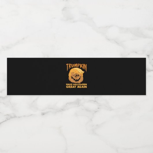 Trumpkin maakt Halloween weer geweldig grappig pol Waterfles Etiket (Enkel label)