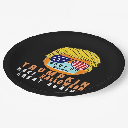 Trumpkin maakt Halloween weer geweldig grappige Qu Papieren Bordje (Gekanteld)