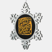 Trumpkin maakt Halloween weer geweldig - Herfstlui Tin Sneeuwvlok Ornament (Rechts)