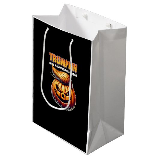 Trumpkin maakt Halloween weer geweldig Jack O Lant Medium Cadeauzakje (Voorkant Gekanteld)