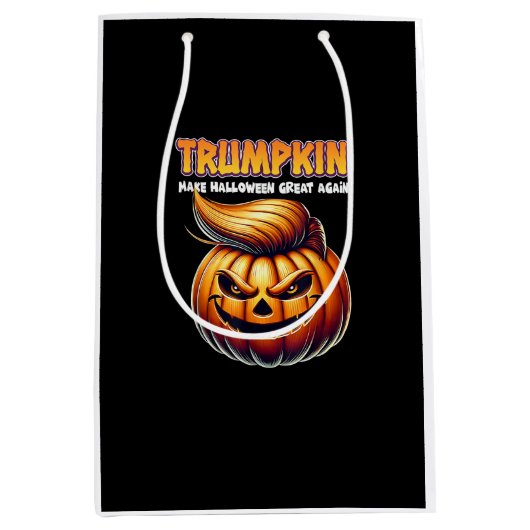 Trumpkin maakt Halloween weer geweldig Jack O Lant Medium Cadeauzakje (Voorkant)