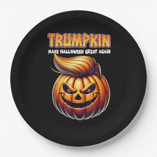Trumpkin maakt Halloween weer geweldig Jack O Lant Papieren Bordje (Voorkant)