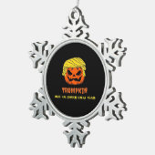 Trumpkin maakt Halloween weer geweldig Korte Grapp Tin Sneeuwvlok Ornament (Rechts)