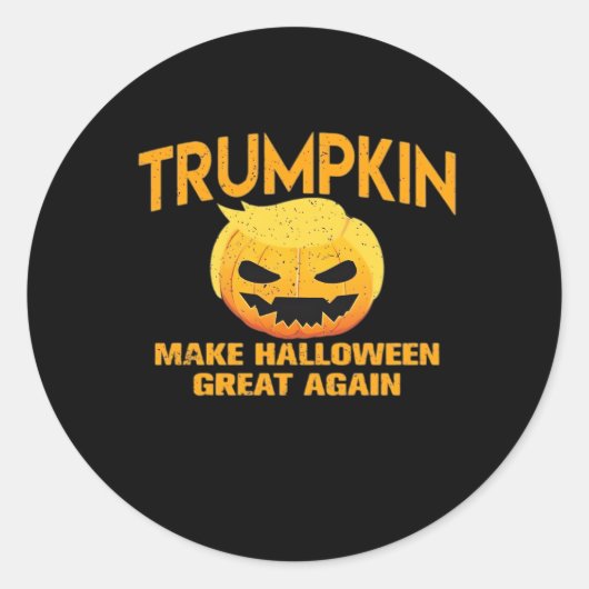 Trumpkin maakt Halloween weer geweldig - Luiaard P Ronde Sticker (Voorkant)