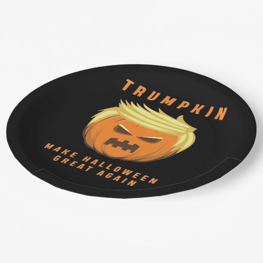 Trumpkin maakt Halloween weer geweldig Papieren Bordje (Gekanteld)
