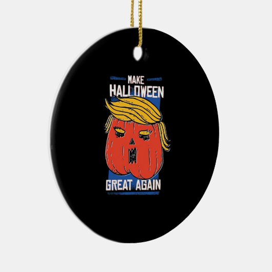 Trumpkin maakt Halloween weer geweldig Pompoen Keramisch Ornament (Rechts)