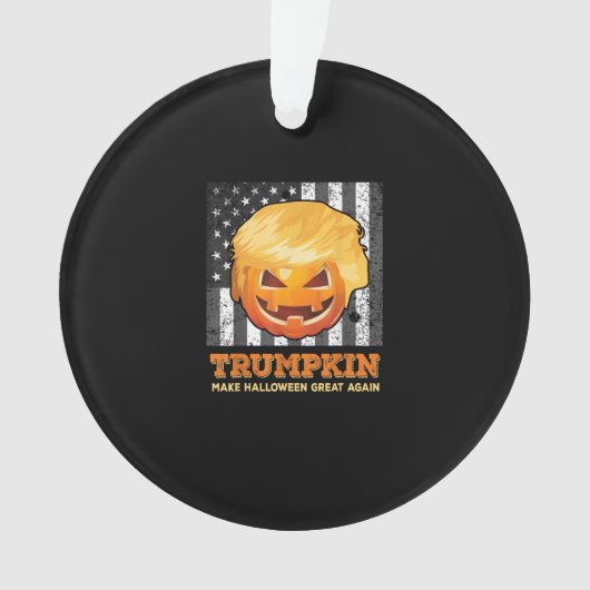 Trumpkin maakt Halloween weer geweldig President P Ornament (voorkant)