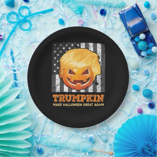Trumpkin maakt Halloween weer geweldig President P Papieren Bordje (Feest)