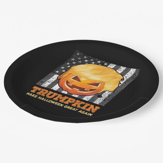 Trumpkin maakt Halloween weer geweldig President P Papieren Bordje (Gekanteld)
