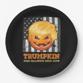 Trumpkin maakt Halloween weer geweldig President P Papieren Bordje (Voorkant)