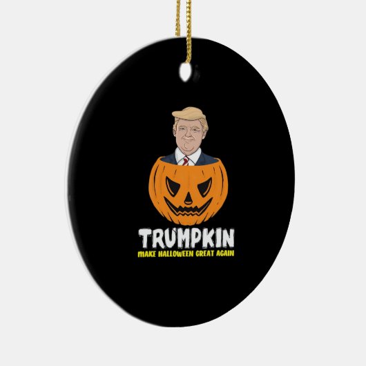 Trumpkin maakt Halloween weer geweldig - Sati Keramisch Ornament (Rechts)