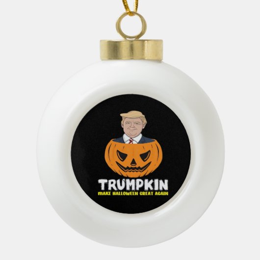 Trumpkin maakt Halloween weer geweldig - Sati Keramische Bal Ornament (Voorkant)