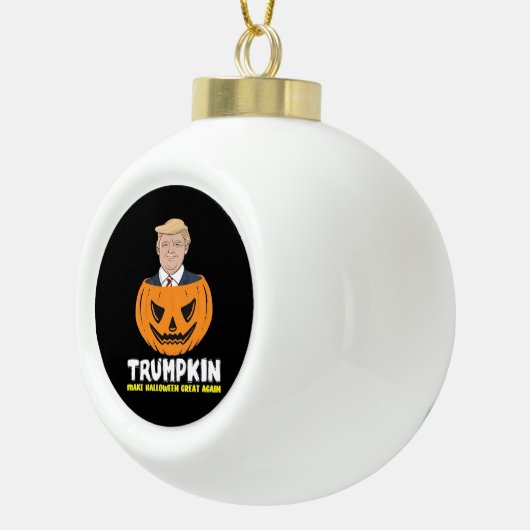 Trumpkin maakt Halloween weer geweldig - Sati Keramische Bal Ornament (Rechts)