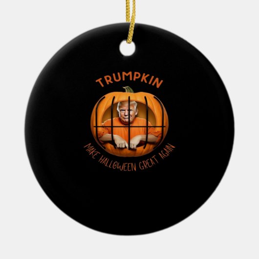 Trumpkin maakt Halloween weer geweldig - Sloth Mas Keramisch Ornament (Voorkant)