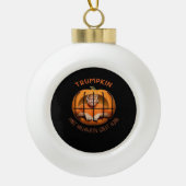 Trumpkin maakt Halloween weer geweldig - Sloth Mas Keramische Bal Ornament (Voorkant)