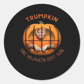 Trumpkin maakt Halloween weer geweldig - Sloth Mas Ronde Sticker (Voorkant)