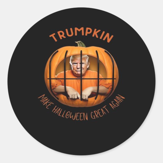 Trumpkin maakt Halloween weer geweldig - Sloth Mas Ronde Sticker (Voorkant)
