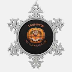 Trumpkin maakt Halloween weer geweldig - Sloth Mas Tin Sneeuwvlok Ornament