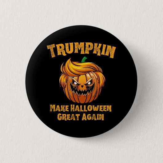 Trumpkin maakt Halloween weer politiek Ronde Button 5,7 Cm (Voorkant)