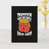 Trumpkin Make Halloween 2021 opnieuw geweldig Kaart (Gele Bloem)