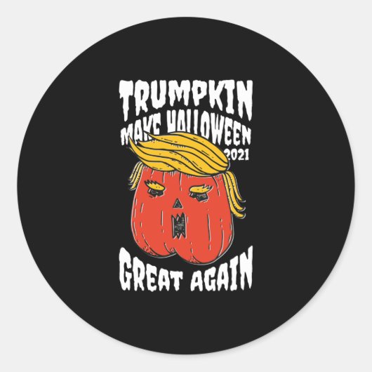 Trumpkin Make Halloween 2021 opnieuw geweldig Ronde Sticker (Voorkant)