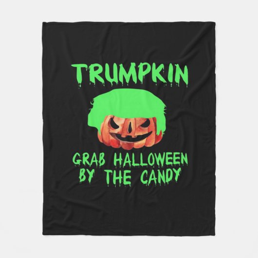 Trumpkin Make Halloween Great Again Grab Em' beroe Fleece Deken (Voorkant)