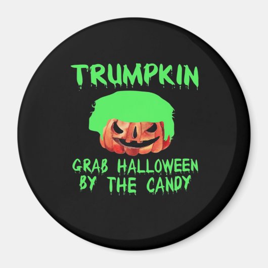 Trumpkin Make Halloween Great Again Grab Em' beroe Magneet (Voorkant)