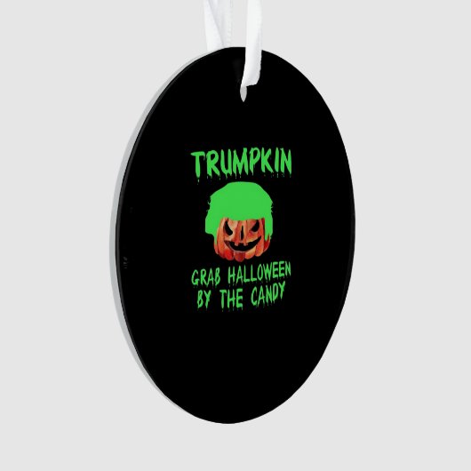 Trumpkin Make Halloween Great Again Grab Em' beroe Ornament (voorkant)