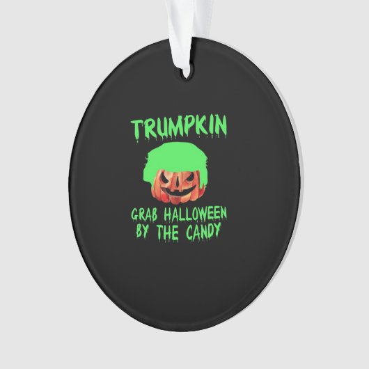 Trumpkin Make Halloween Great Again Grab Em' beroe Ornament (voorkant)
