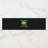 Trumpkin Make Halloween Great Again Grab Em' beroe Waterfles Etiket (Enkel label)