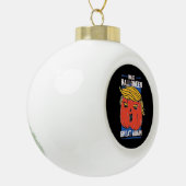 Trumpkin Make Halloween Great Again Pumpkin Keramische Bal Ornament (Links)
