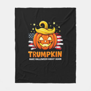 Trumpkin Make Halloween weer geweldig grappige pom Fleece Deken