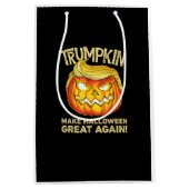Trumpkin Make Halloween weer geweldig grappige pom Medium Cadeauzakje (Voorkant)