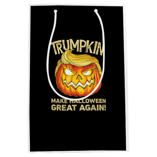 Trumpkin Make Halloween weer geweldig grappige pom Medium Cadeauzakje (Voorkant)
