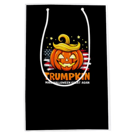 Trumpkin Make Halloween weer geweldig grappige pom Medium Cadeauzakje (Voorkant)