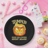 Trumpkin Make Halloween weer geweldig grappige pom Papieren Bordje (Feest)