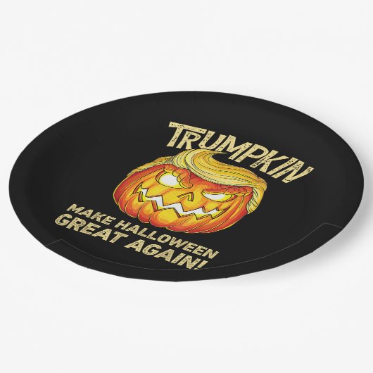 Trumpkin Make Halloween weer geweldig grappige pom Papieren Bordje (Gekanteld)