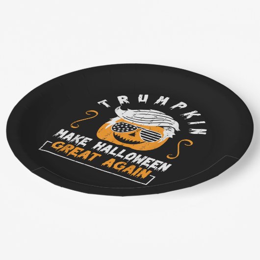 Trumpkin Make Halloween weer geweldig grappige pom Papieren Bordje (Gekanteld)