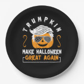 Trumpkin Make Halloween weer geweldig grappige pom Papieren Bordje (Voorkant)