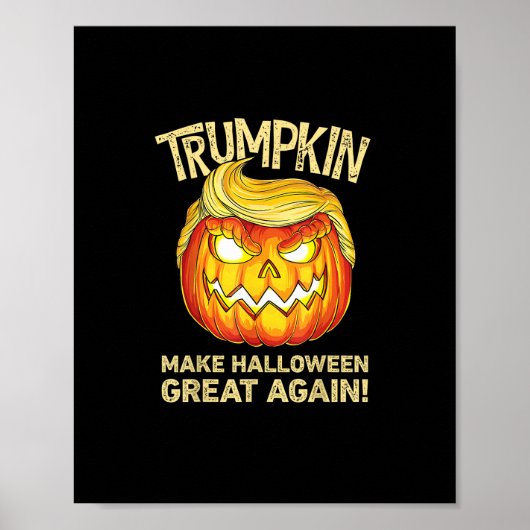 Trumpkin Make Halloween weer geweldig grappige pom Poster (Voorkant)
