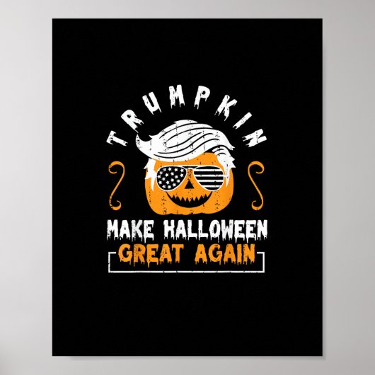 Trumpkin Make Halloween weer geweldig grappige pom Poster (Voorkant)