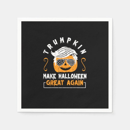 Trumpkin Make Halloween weer geweldig grappige pom Servet (Voorkant)