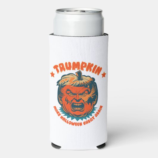 Trumpkin maken Halloween weer geweldig grappig Seltzer Blikjeskoeler (Seltzer Achterkant)