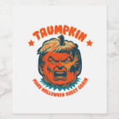 Trumpkin maken Halloween weer geweldig grappig Wijn Etiket (Enkel label)