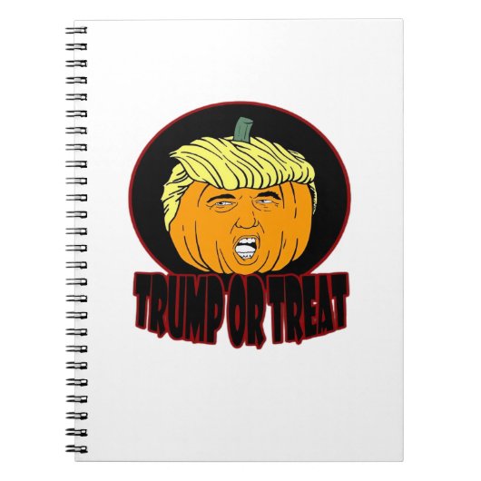 Trumpkin of Behandel Halloween Trumpkin Trick of T Notitieboek (Voorkant)