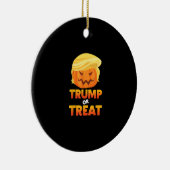Trumpkin of Behandel Trumpkin Halloween kostuum Keramisch Ornament (Rechts)
